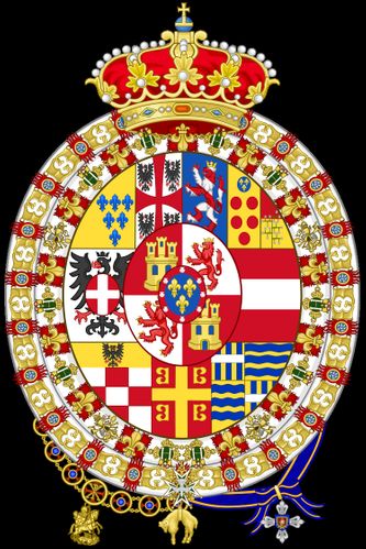 Coat of arms of Duchy of Parma, House of Bourbon (1847-1860).  The French Monarch who will restore the True Papacy will be a descendant of the martyred king, Louis XVI.