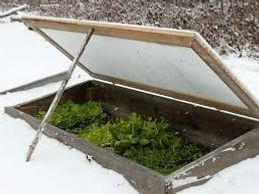These cold frames are easy to build.  You can use old windows on top and make the box out of bricks, wood, hay bales, anything that will hold the soil.  Nails and hinges are optional!